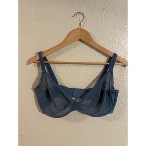 CUUP Sheer Underwire Bra in Slate Blue
